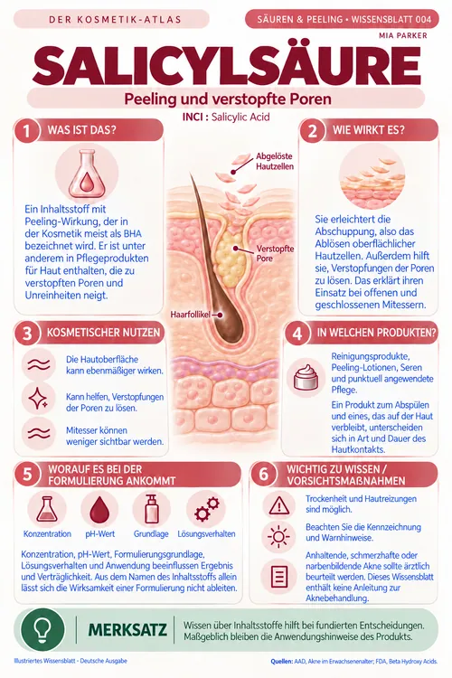 Illustriertes Wissensblatt: Salicylsäure